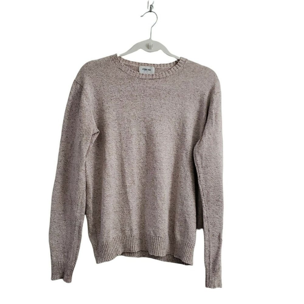 Hyden Yoo Mens Sweater Small Cotton Linen Blend Crew Neck‎ Pullover Multicolor
